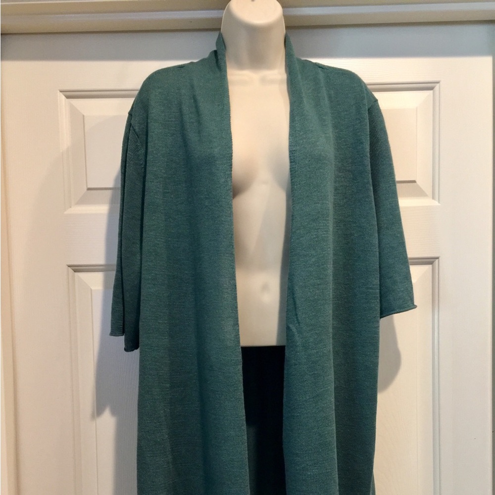 Eileen Fisher Linen Sweater in blue/ green  Size 3X  NWOT